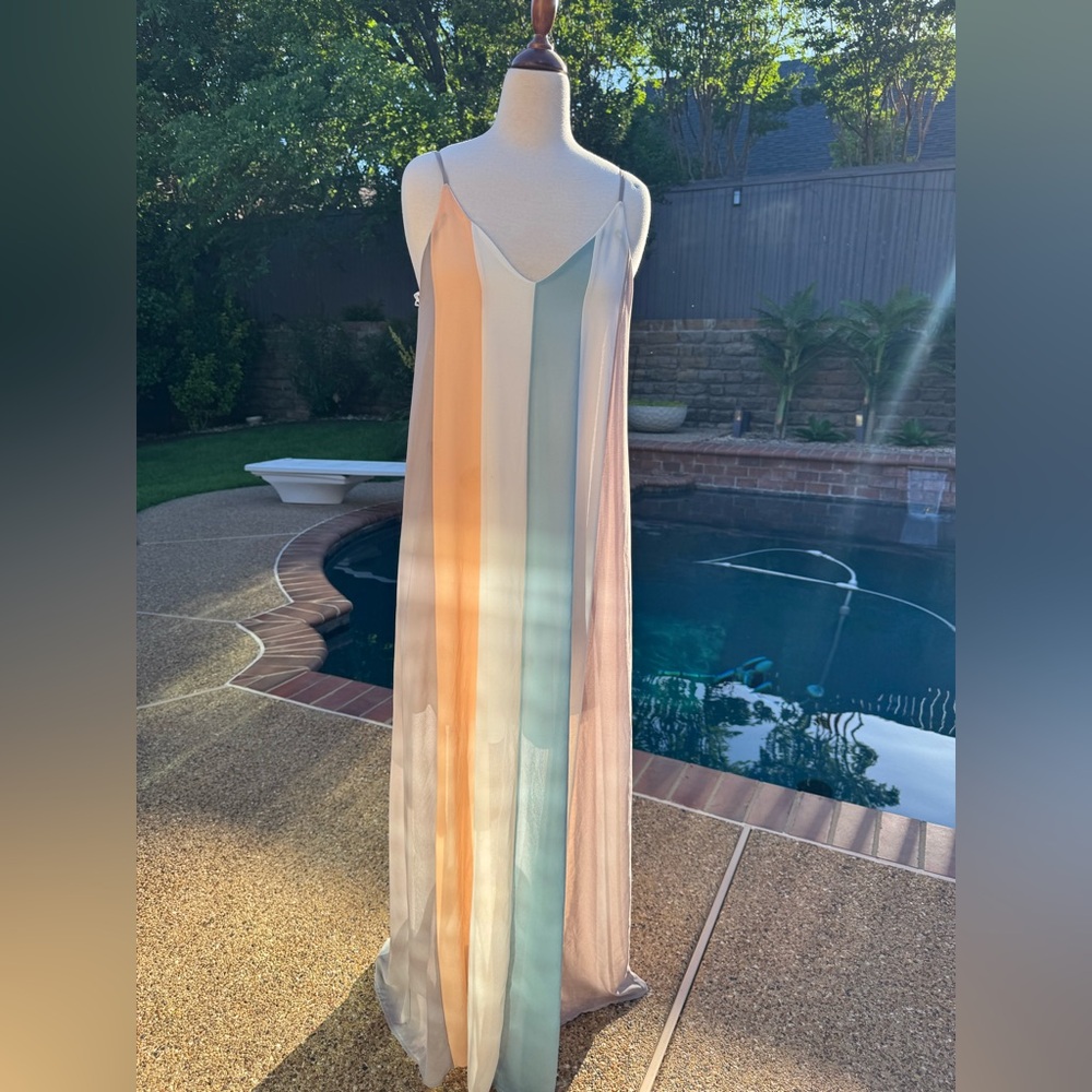 Vici chiffon paneled dress